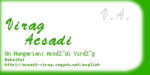 virag acsadi business card